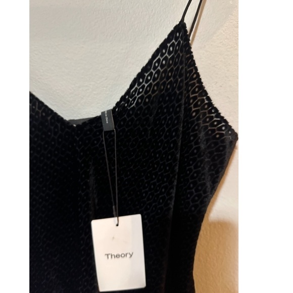 Theory Velvet Easy Slip Tank in Black. - Picture 8 of 10